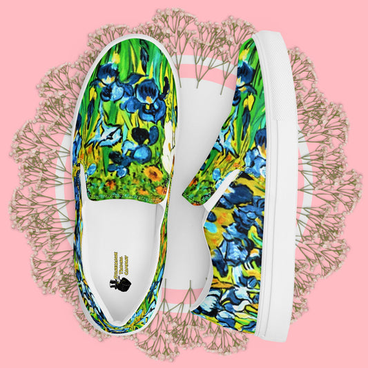 Irises by van Gogh Women’s Slip-on Canvas Shoes