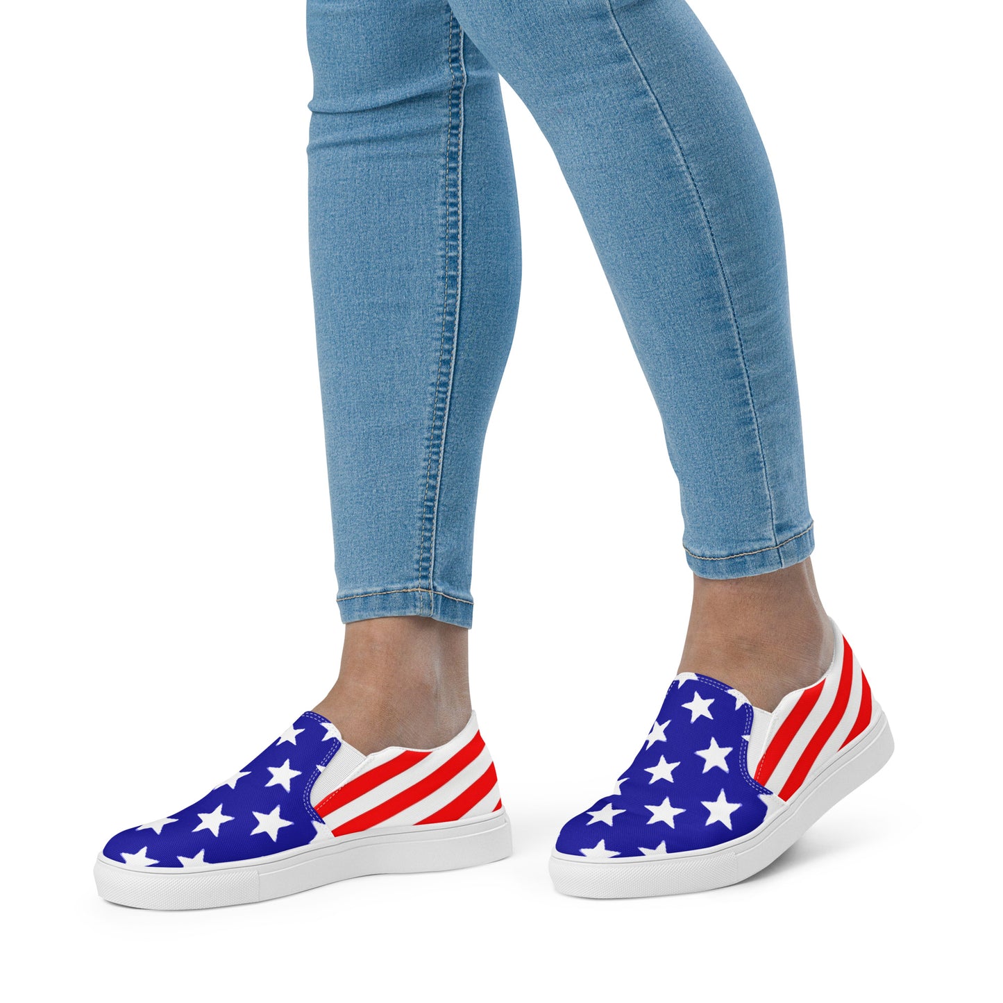 Stars and Stripes Women’s Slip-on Canvas Shoes