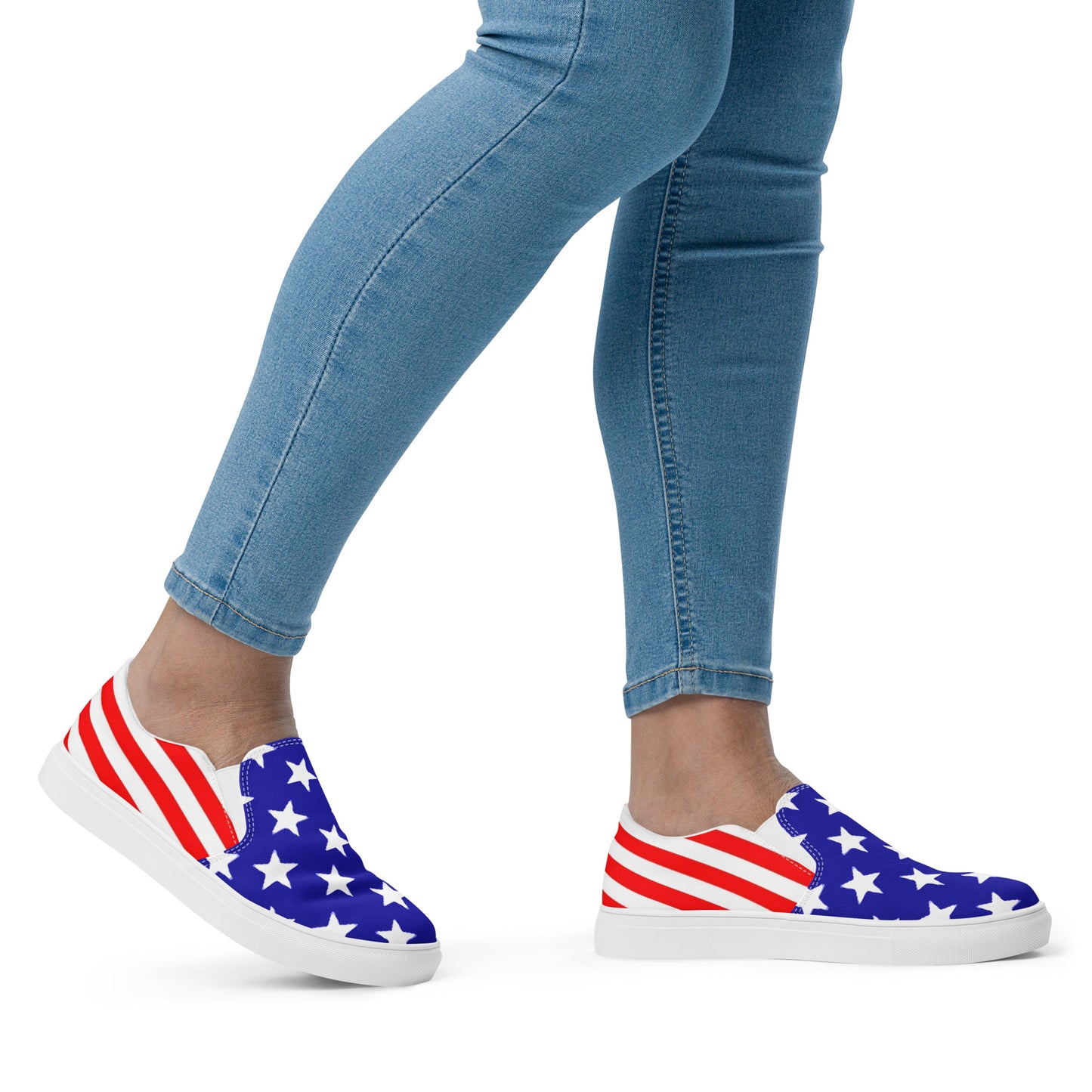 Stars and Stripes Women’s Slip-on Canvas Shoes