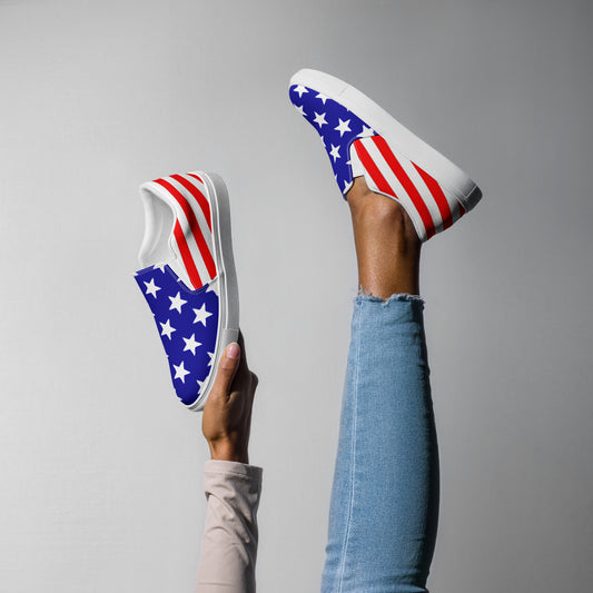 Stars and Stripes Women’s Slip-on Canvas Shoes