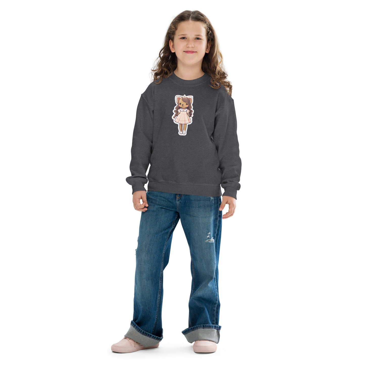 Puppy in a Dress Youth Crewneck Sweatshirt