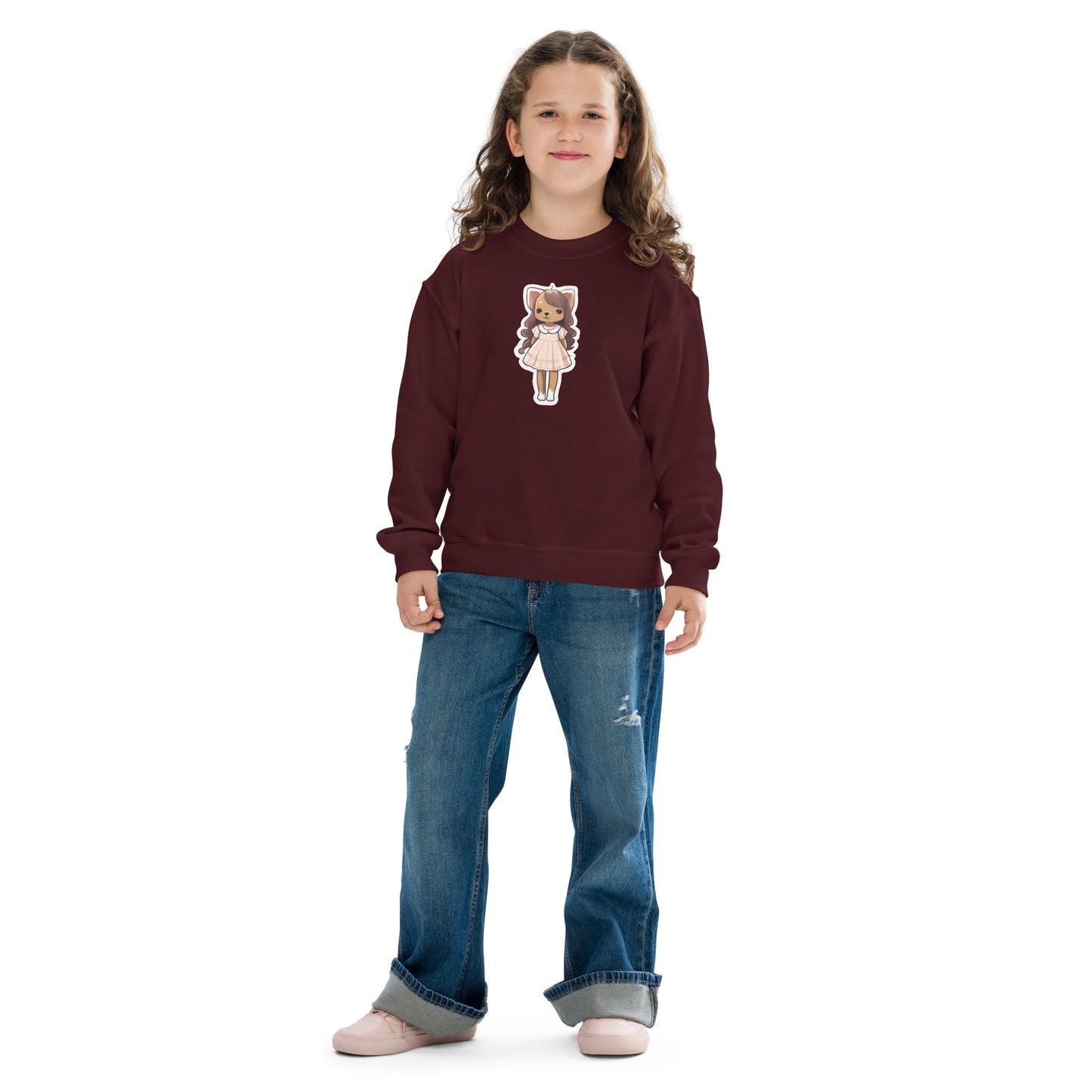 Puppy in a Dress Youth Crewneck Sweatshirt