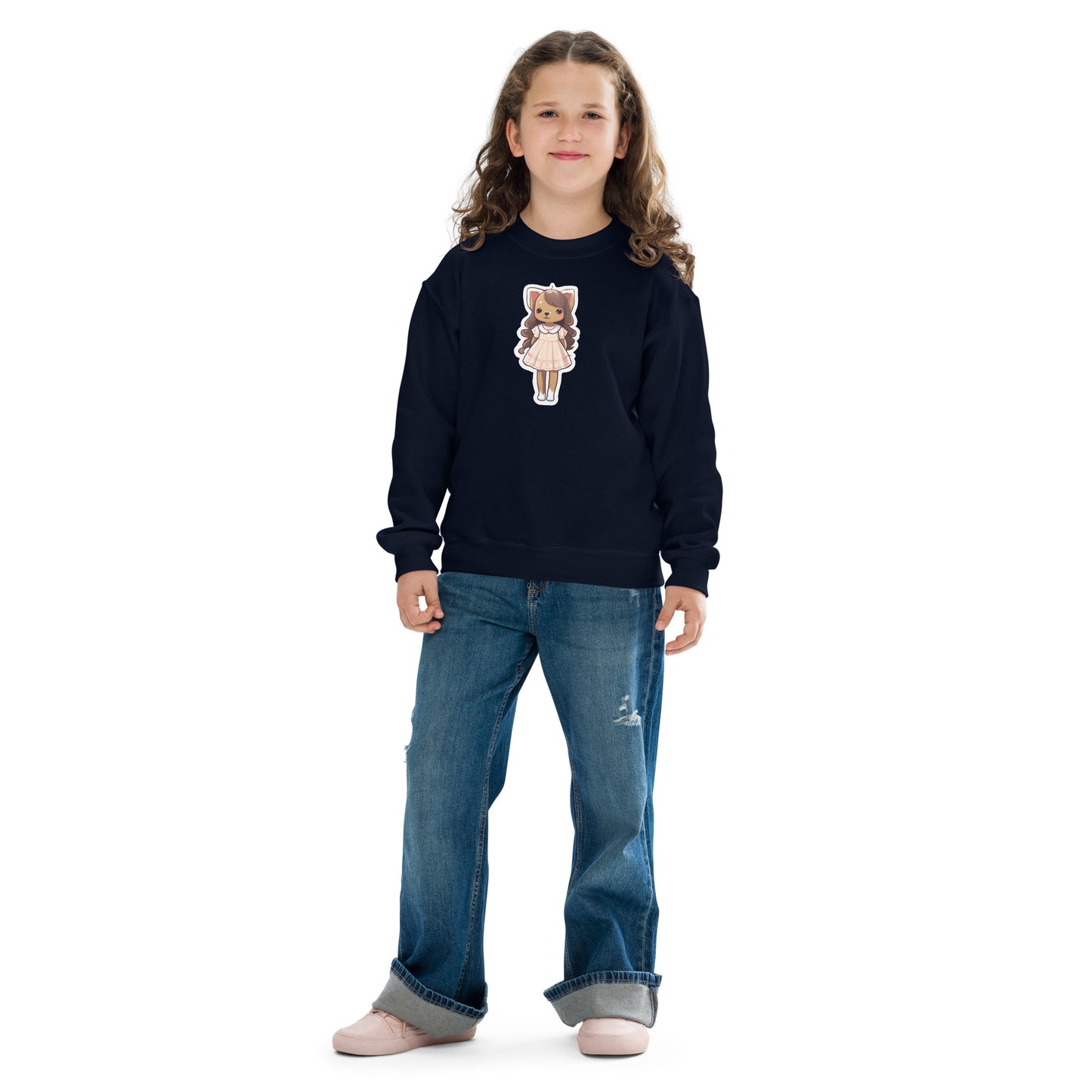 Puppy in a Dress Youth Crewneck Sweatshirt