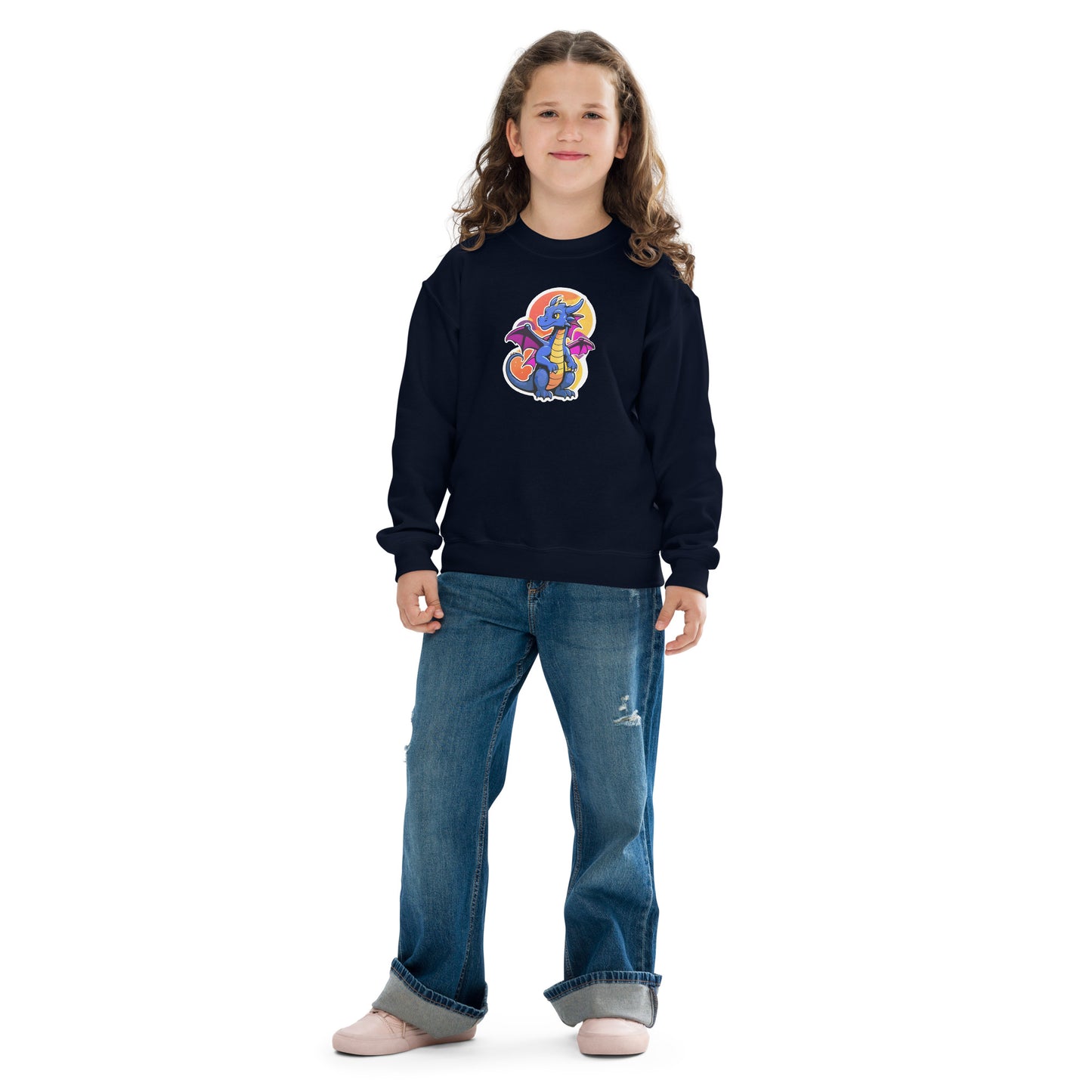 Cute Dragon Youth Crewneck Sweatshirt