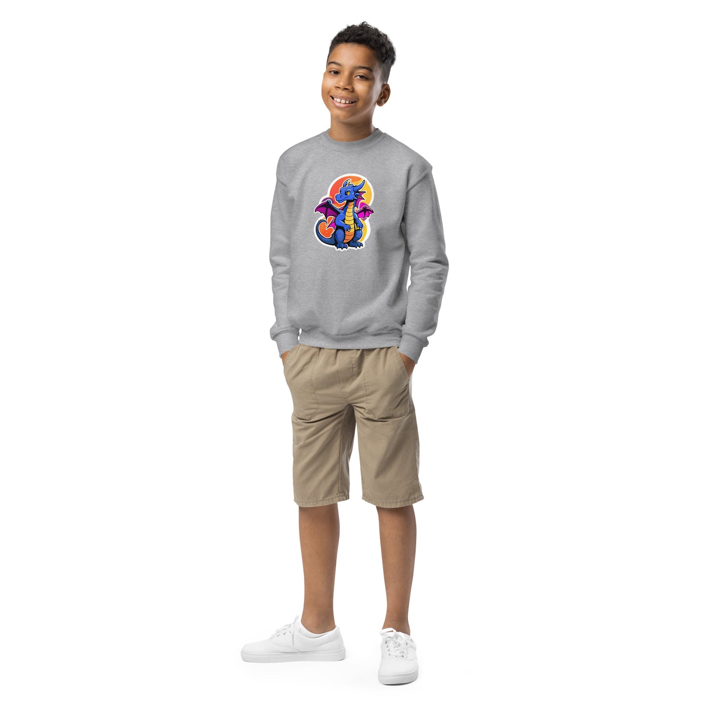 Cute Dragon Youth Crewneck Sweatshirt