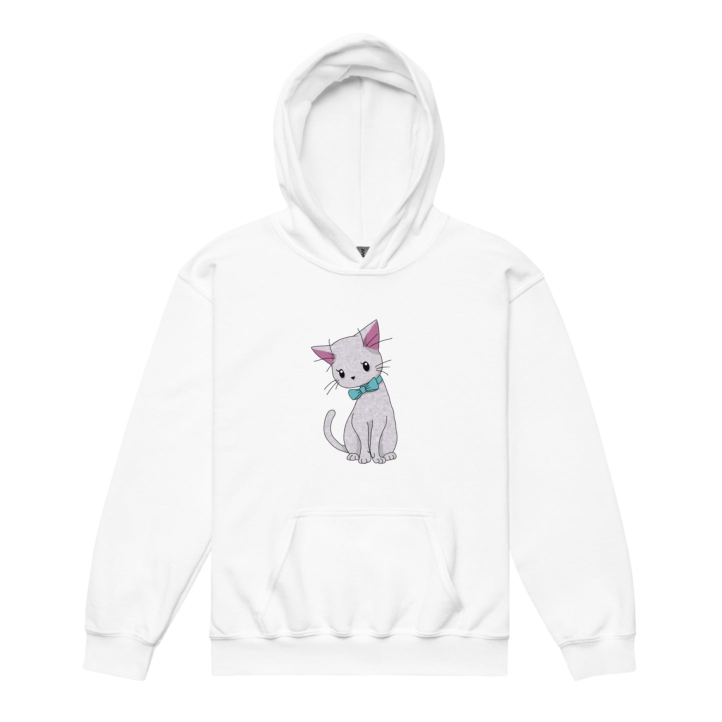 Cat with Bow Tie Youth Heavy Blend Hoodie