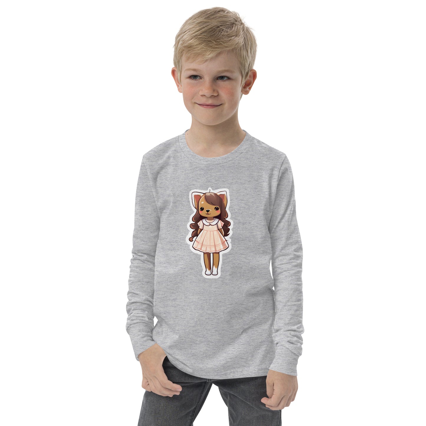 Puppy in a Dress Youth Long Sleeve Tee