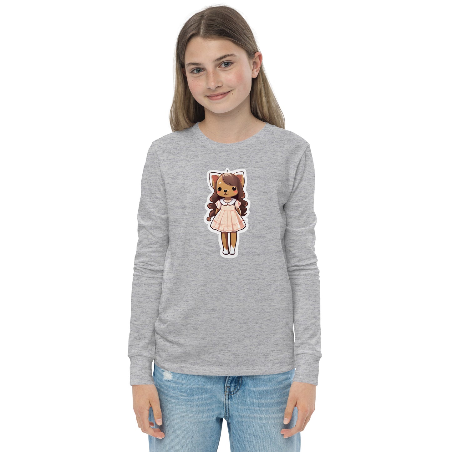 Puppy in a Dress Youth Long Sleeve Tee