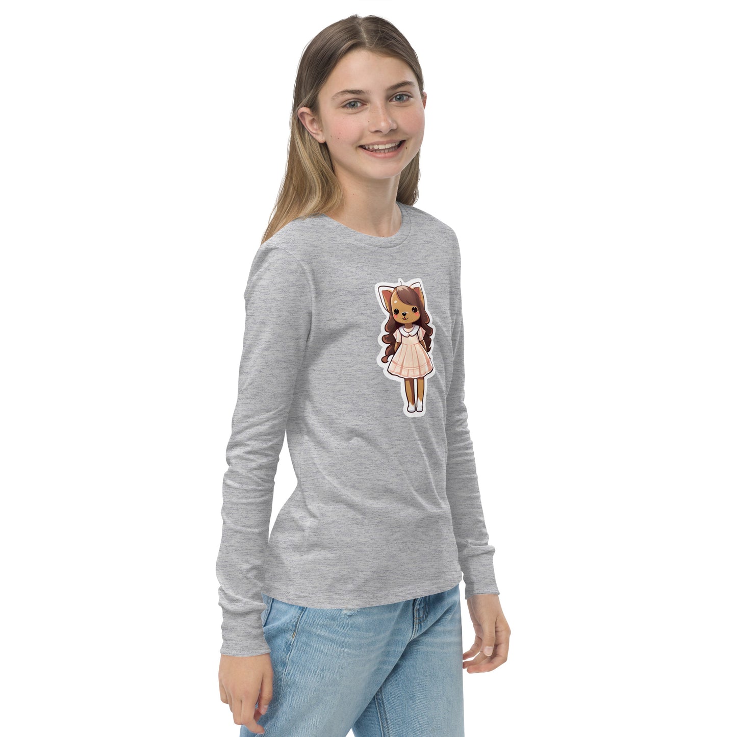 Puppy in a Dress Youth Long Sleeve Tee