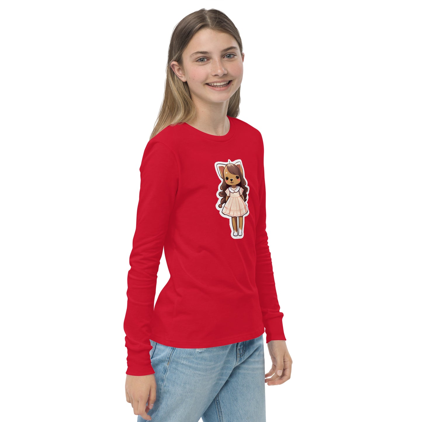 Puppy in a Dress Youth Long Sleeve Tee