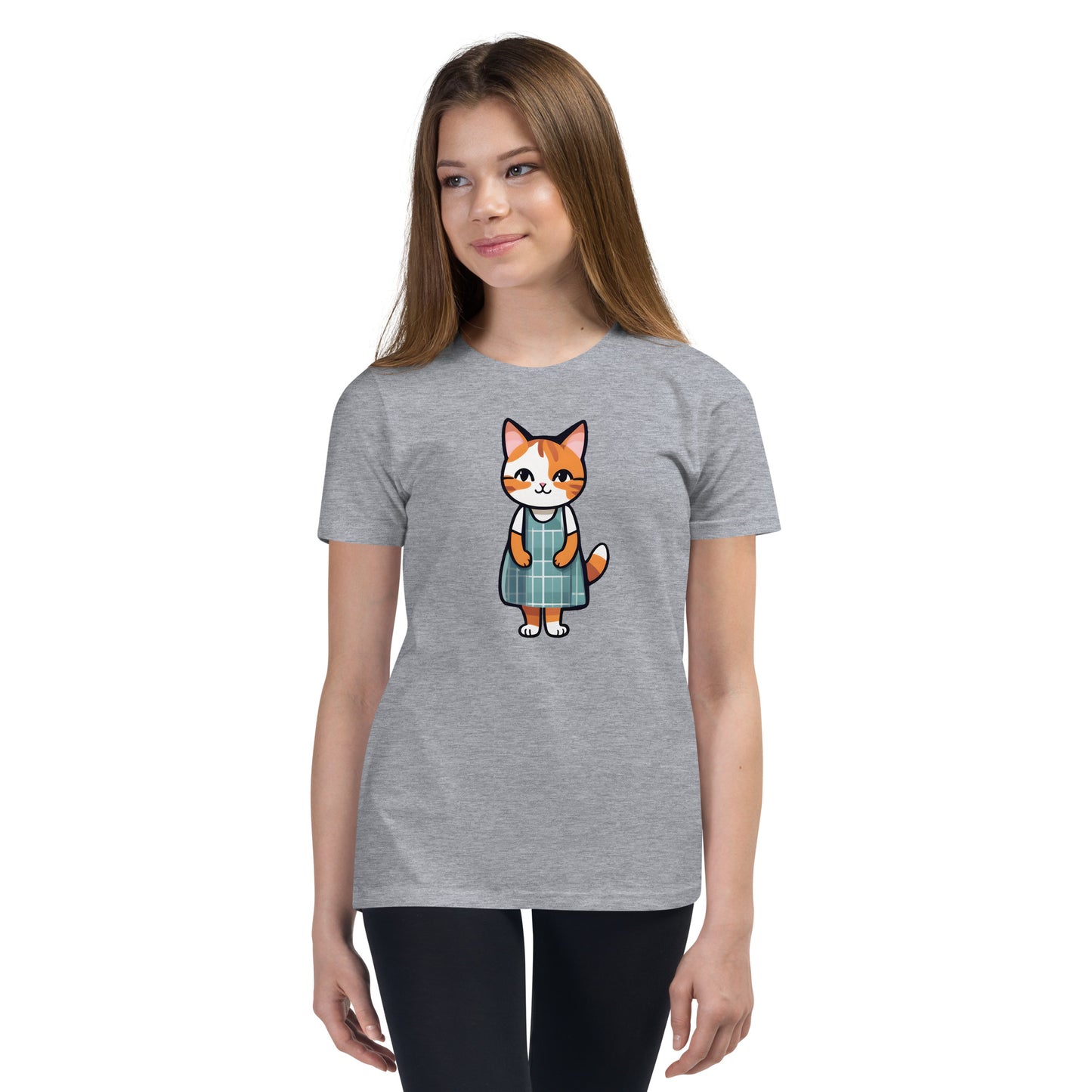 Cat in an Apron Dress Youth Short Sleeve T-Shirt