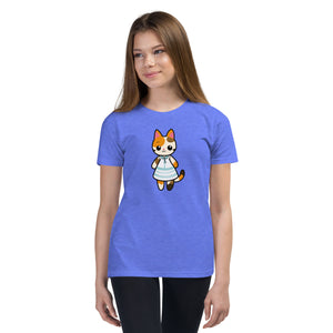 Calico Cat in Sun Dress Youth Short Sleeve T-Shirt
