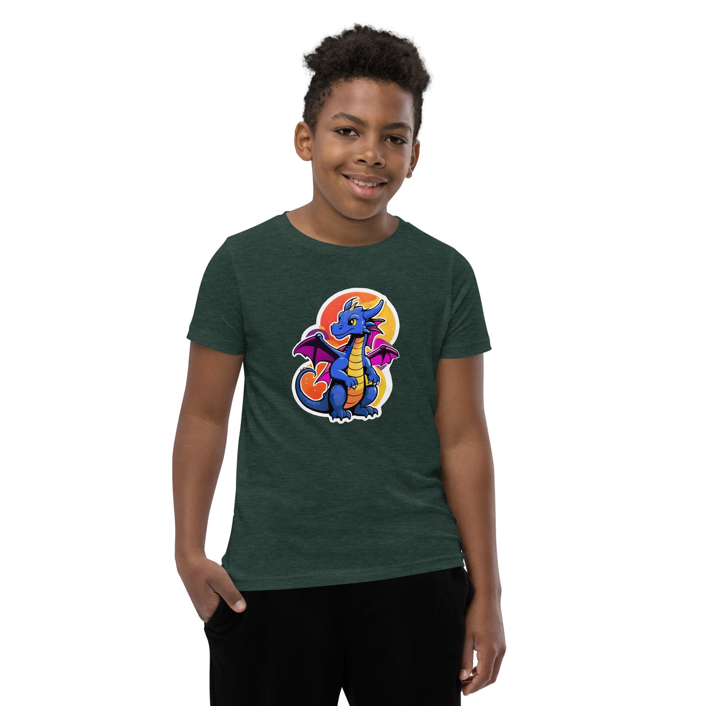 Cute Dragon Youth Short Sleeve T-Shirt