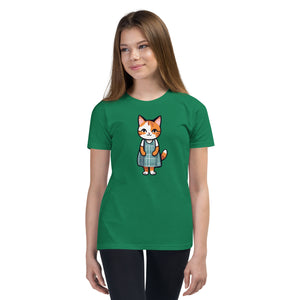 Cat in an Apron Dress Youth Short Sleeve T-Shirt