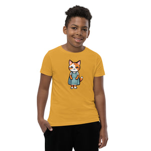 Cat in an Apron Dress Youth Short Sleeve T-Shirt