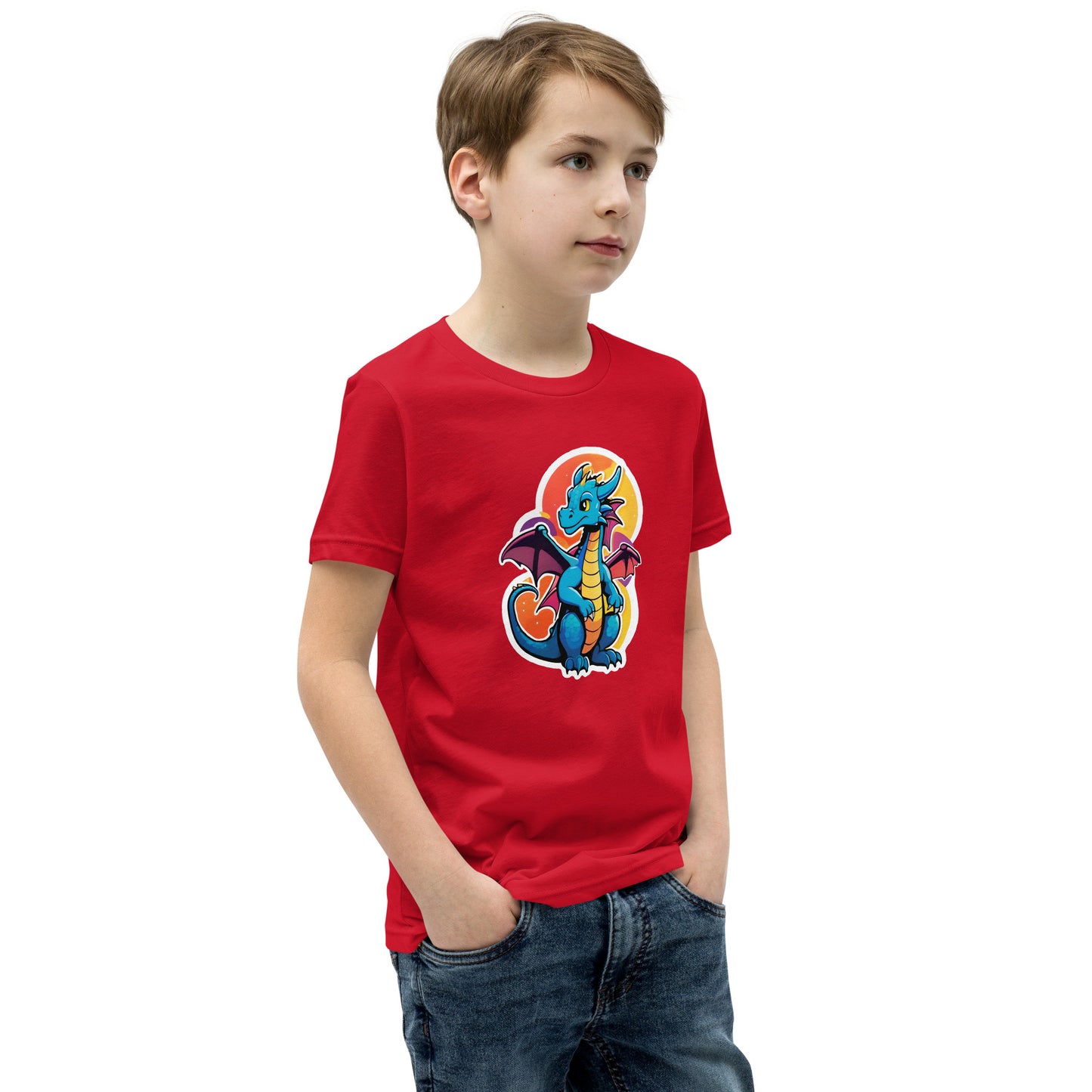 Cute Dragon Youth Short Sleeve T-Shirt