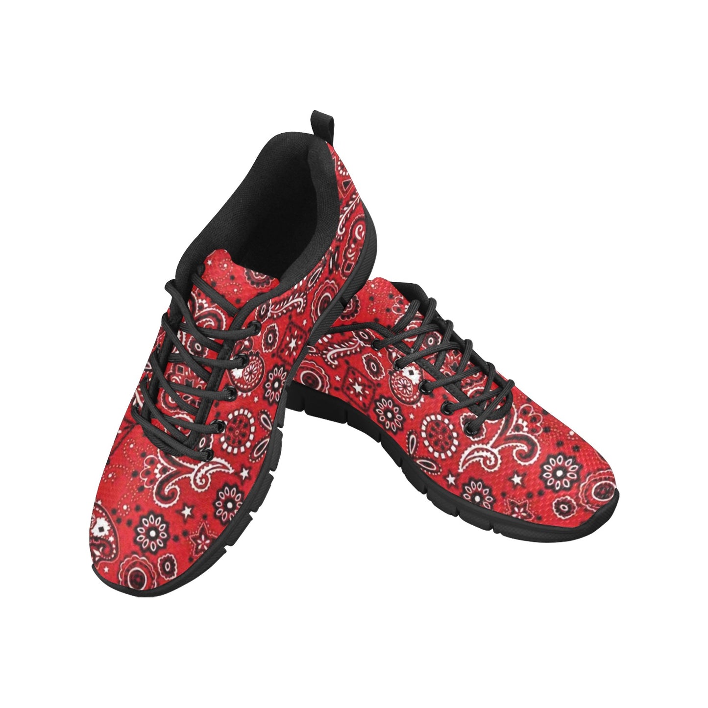 Red Bandanna Women's Breathable Sneakers