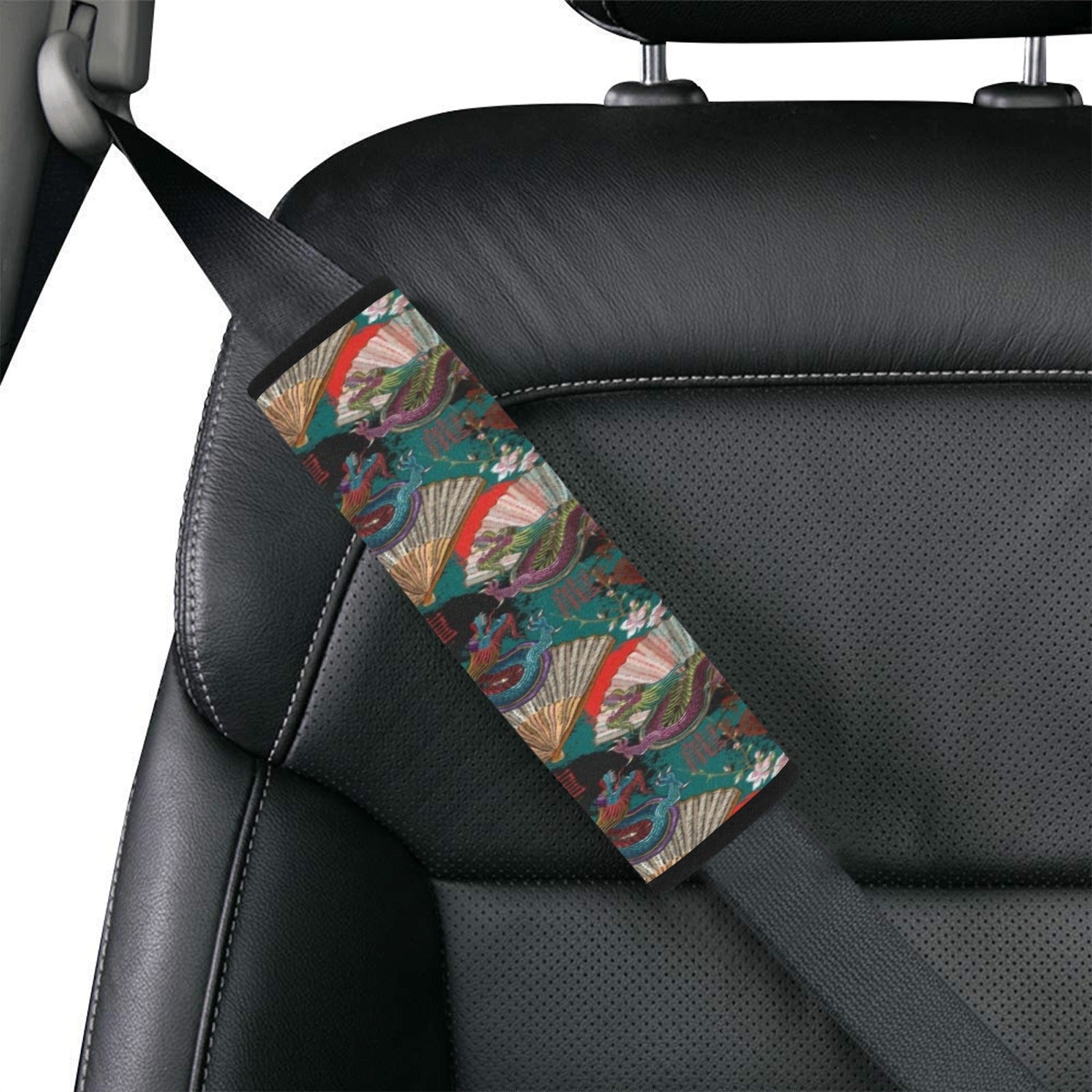 Dragons and Fans Car Seat Belt Cover 7" x 12.6"