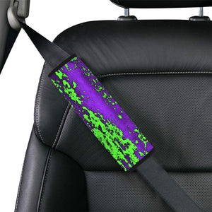 Neon Green Splash Car Seat Belt Cover 7" x 12.6"