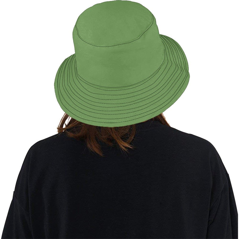 Llama Security Green Printed Bucket Hat