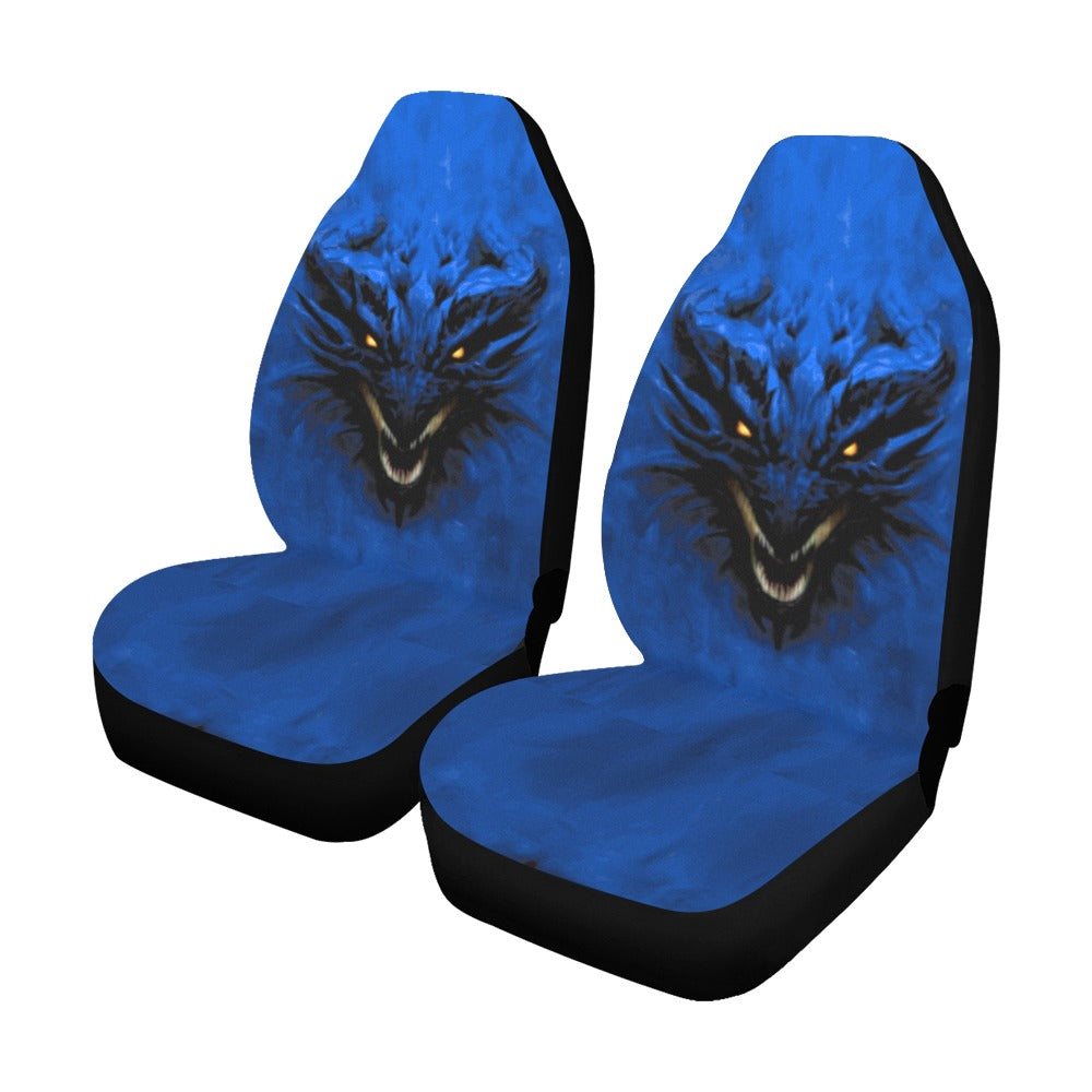 Rich Blue Shadow Dragon Bucket Seat Covers (Set of 2)