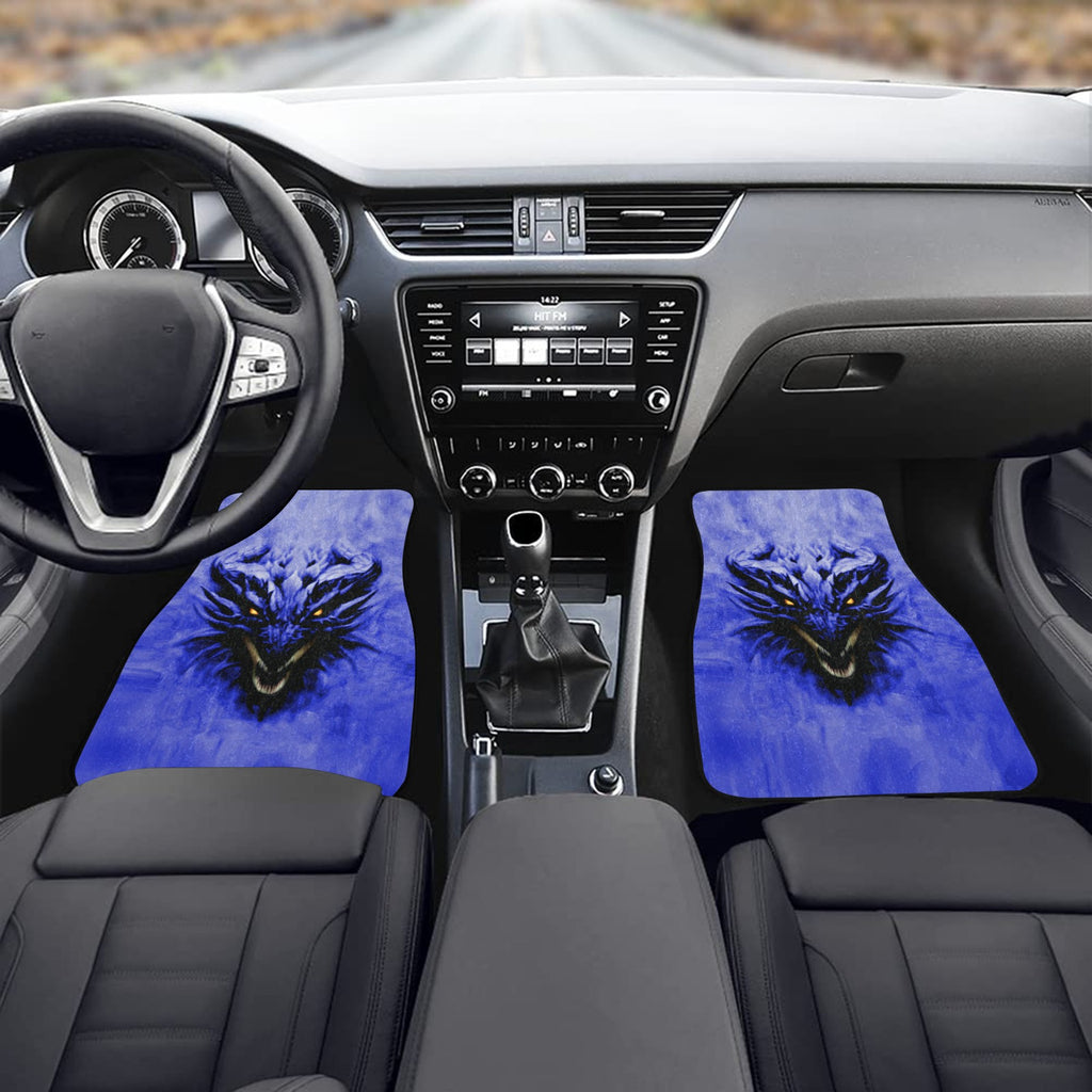 Blue Shadow Dragon Front Car Floor Mat (2pcs)