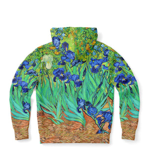 Irises by van Gogh Zip-up Hoodie