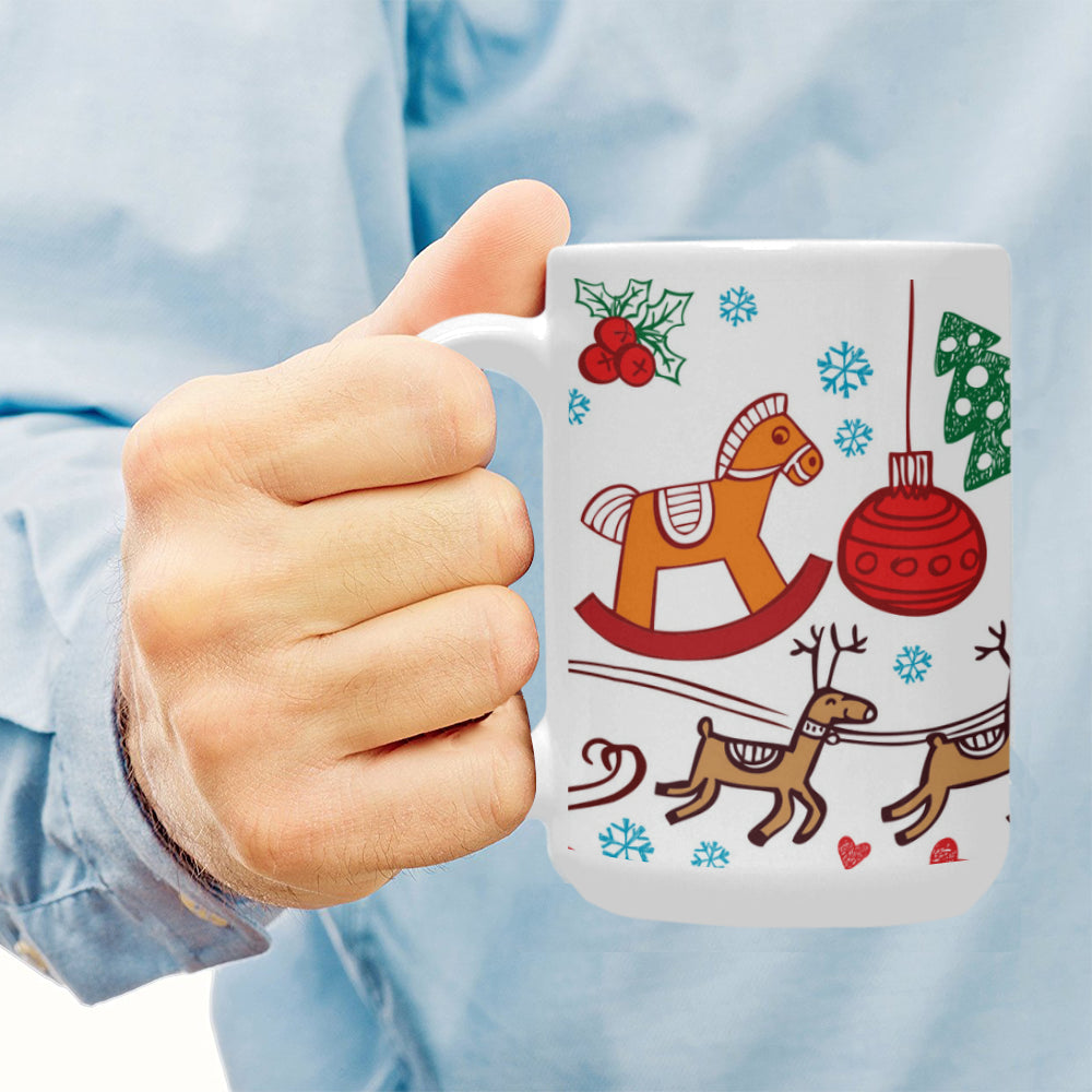 Christmas Playtime 15 oz Ceramic Mug Ceramic Mug (Made In USA)