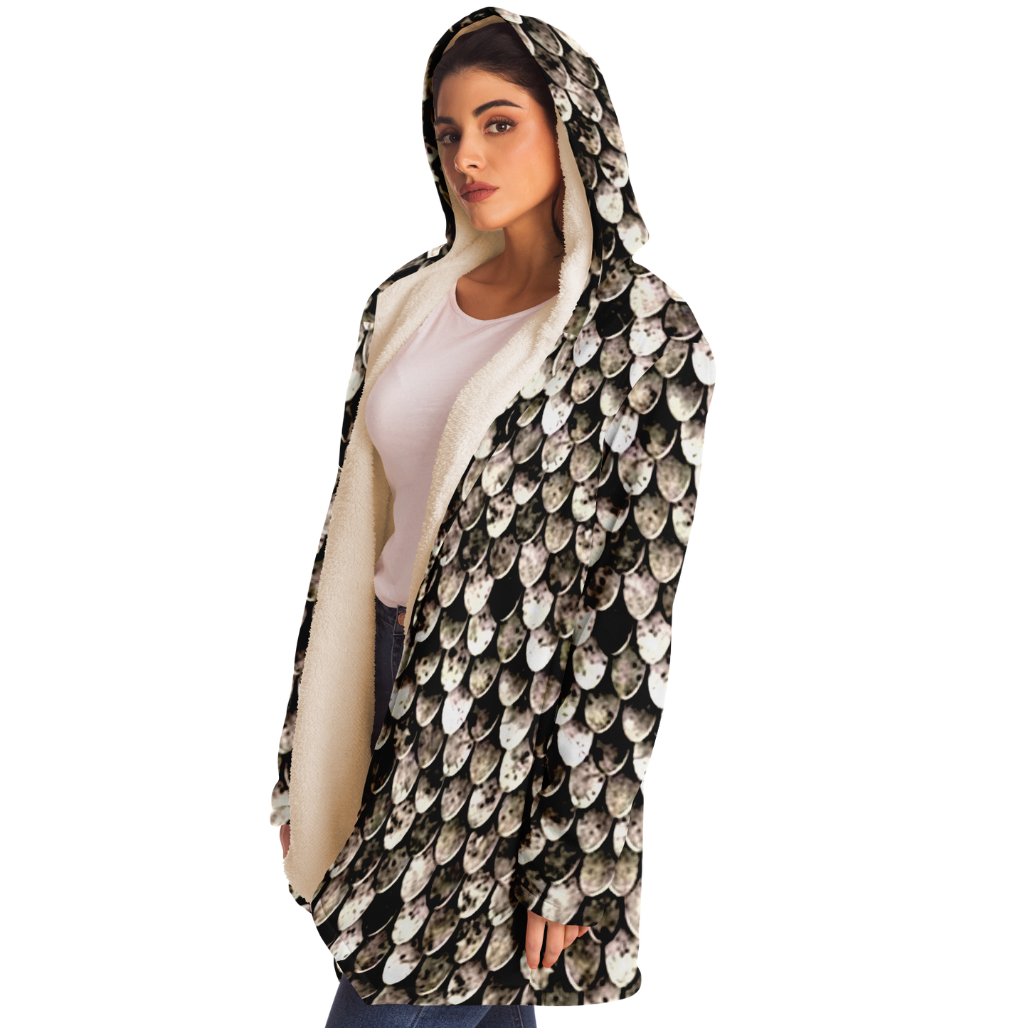 Tarnished Scale Mail Print Cloak