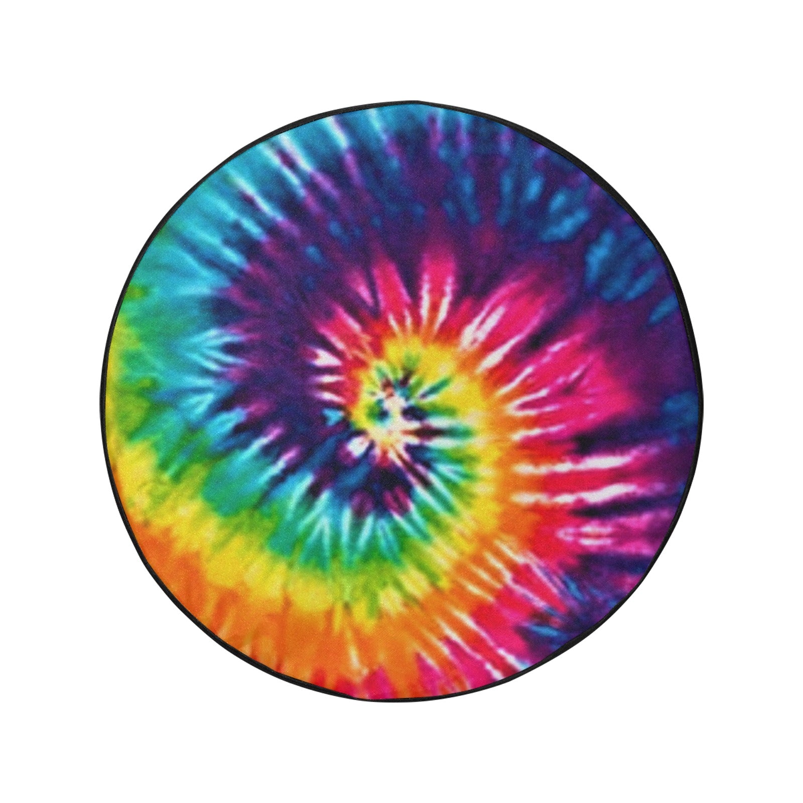 Rainbow Tie Dye Spare Tire Cover (Large) (17")