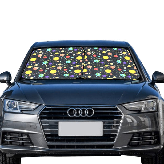 Solar System Car Sun Shade (28" x 28") (Small) (Two Pieces)