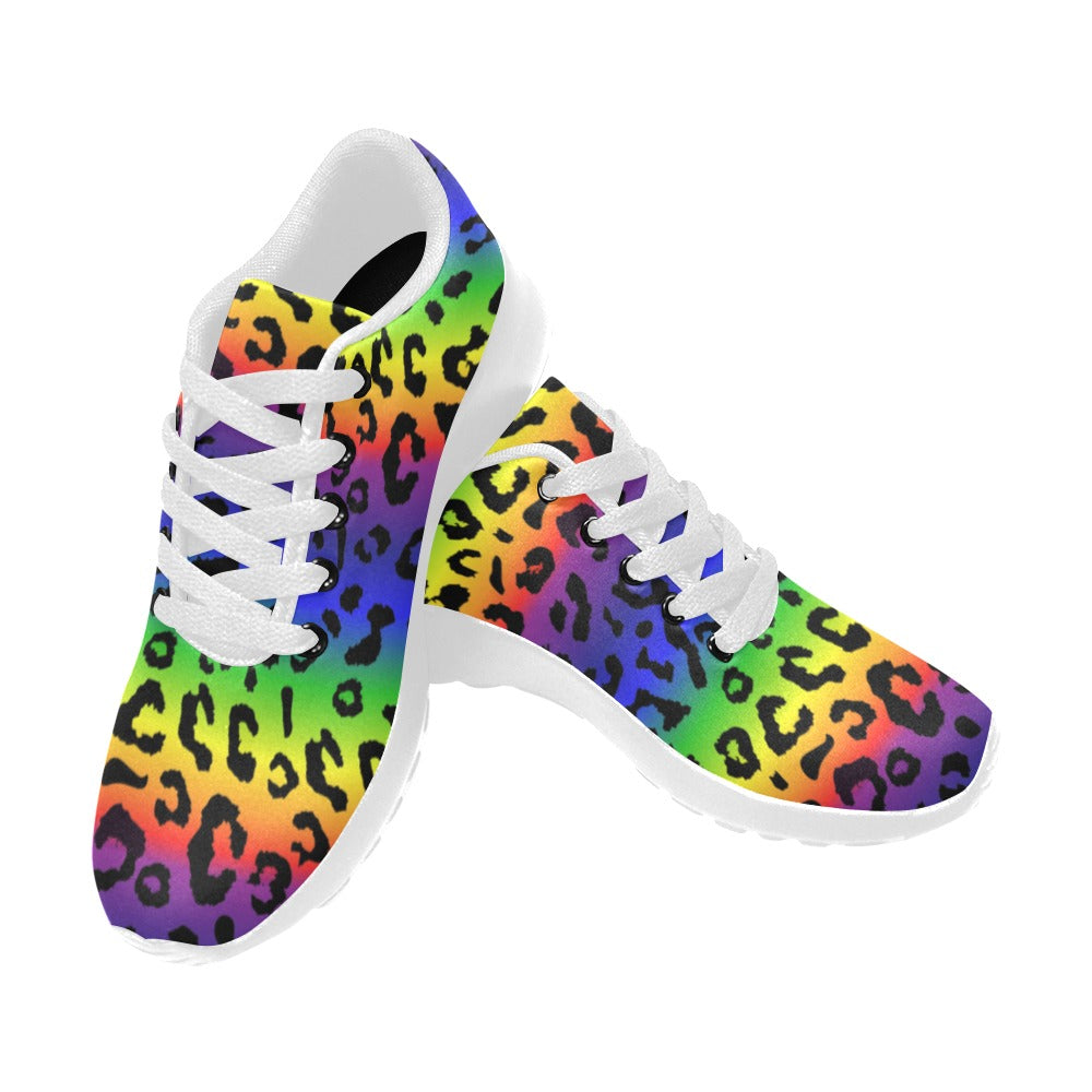 Rainbow Leopard Women's Sneakers