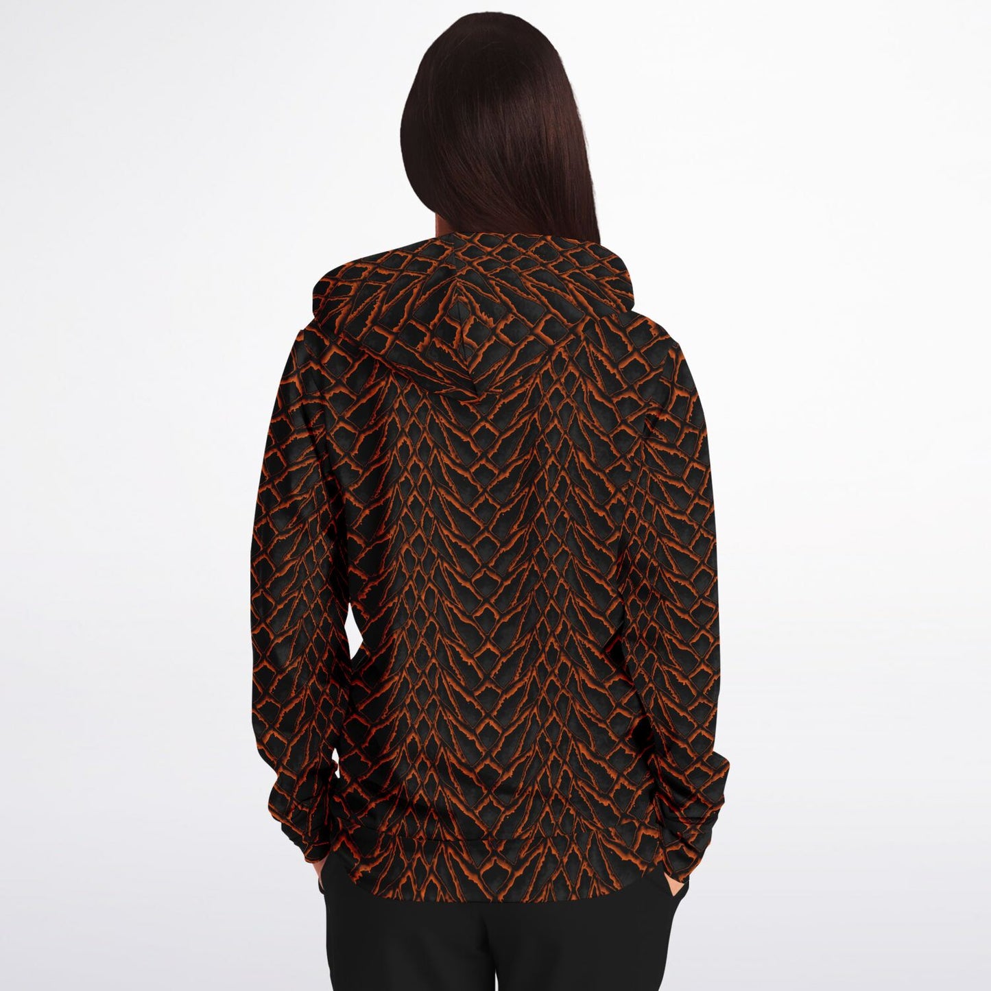 Molten Dragon Scale Zip Up Hoodie