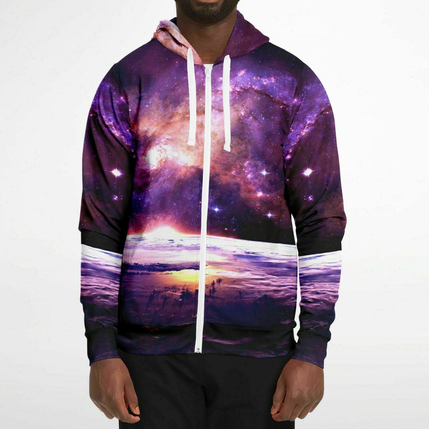 Purple Space Zip Up Hoodie