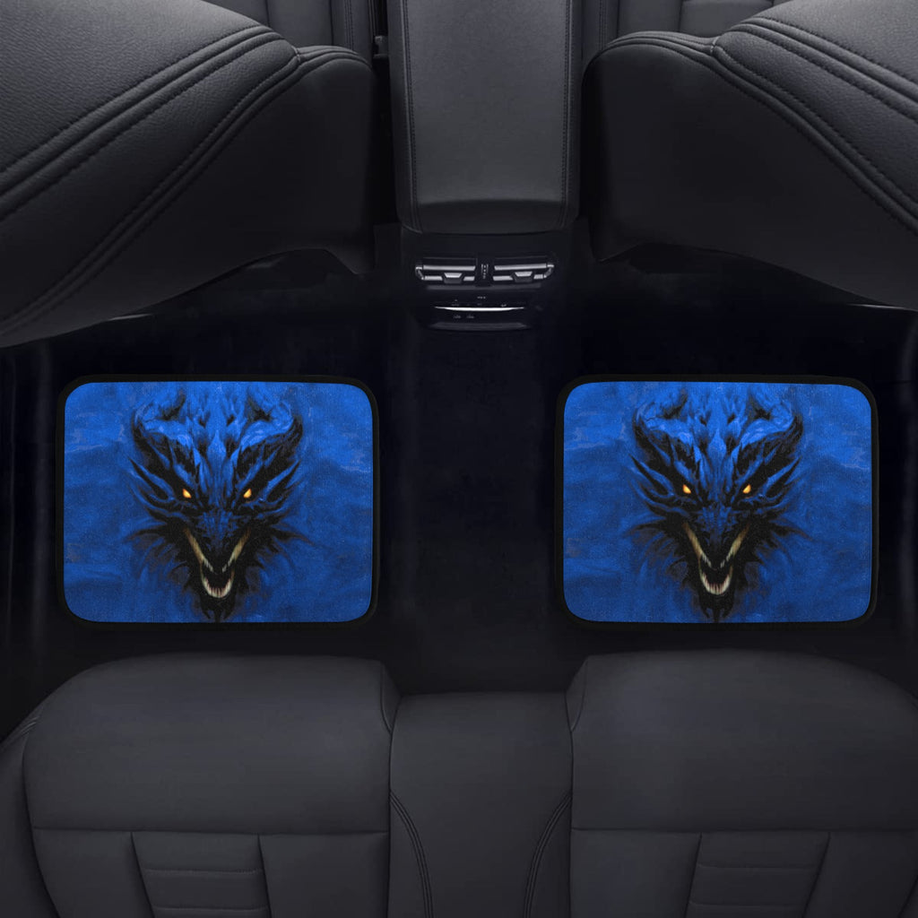 Rich Blue Shadow Dragon Back Car Floor Mat (2 pcs)