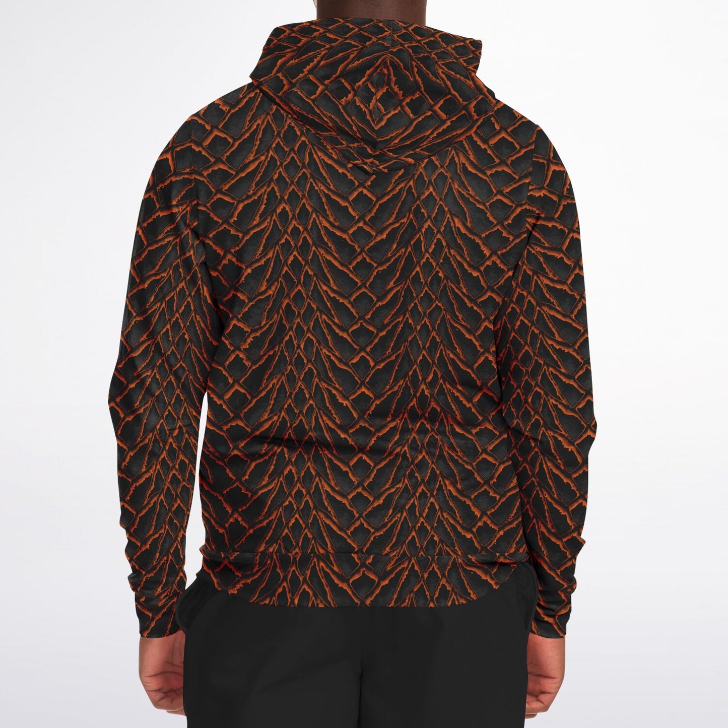 Molten Dragon Scale Zip Up Hoodie