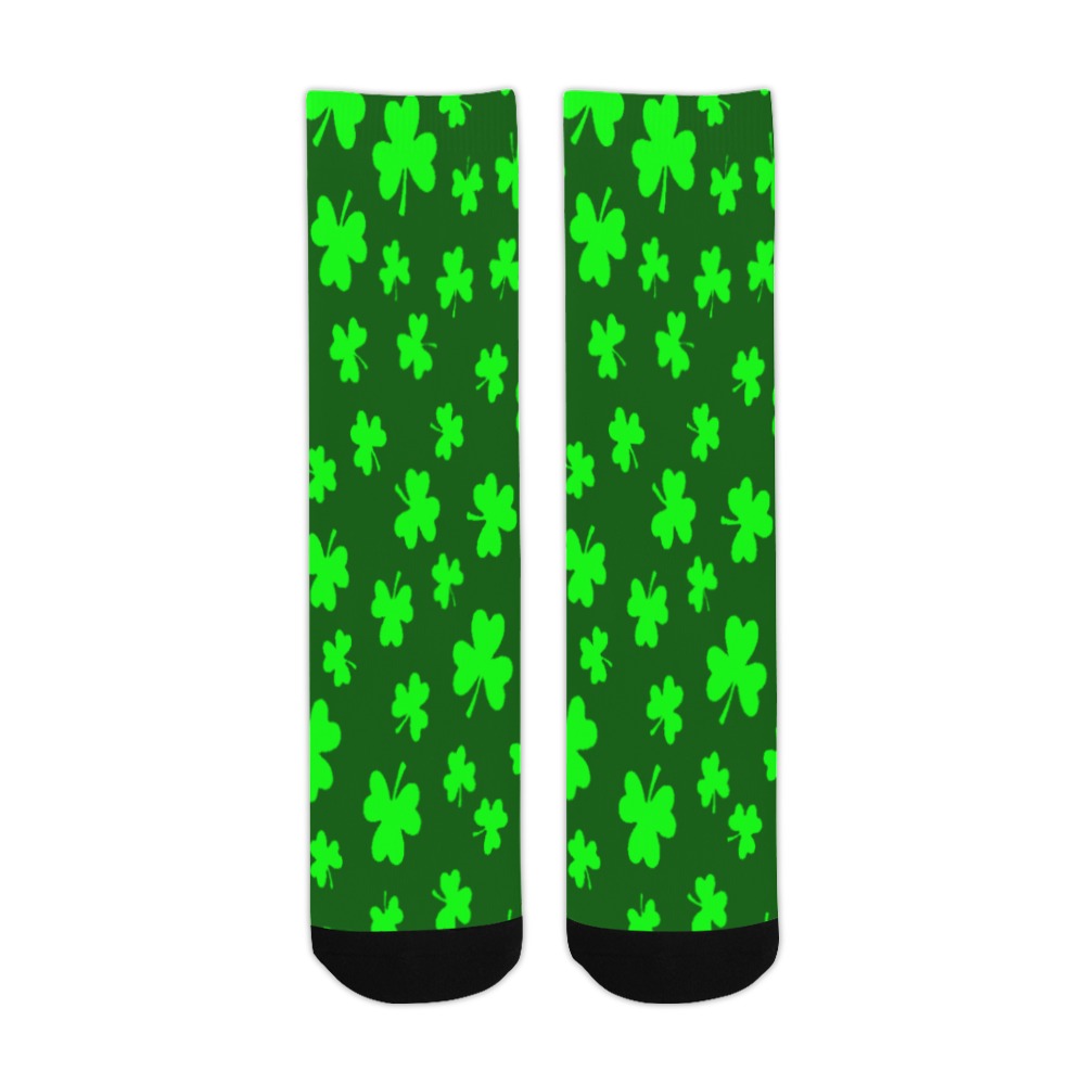 Saint Patrick's Day Shamrock Sublimated Crew Socks