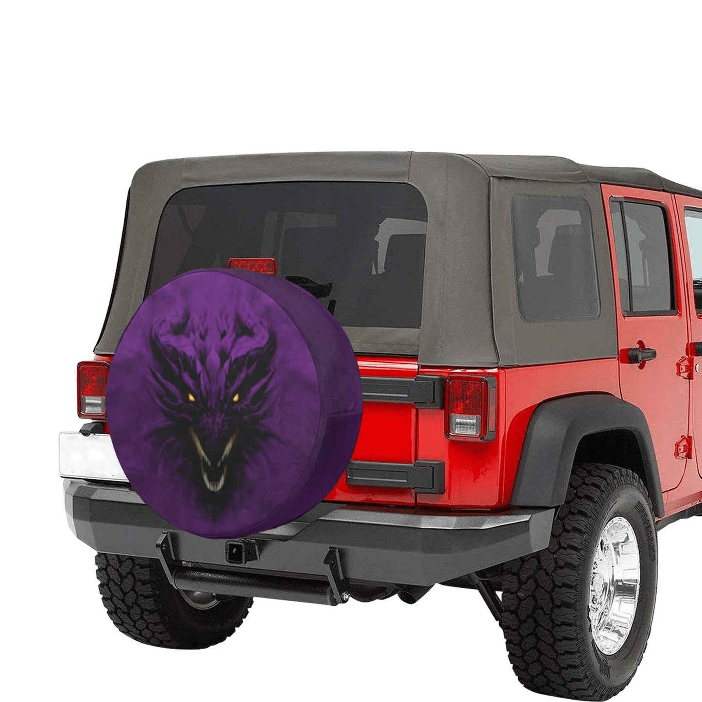 Purple Shadow Dragon Spare Tire Cover (Small) (15")