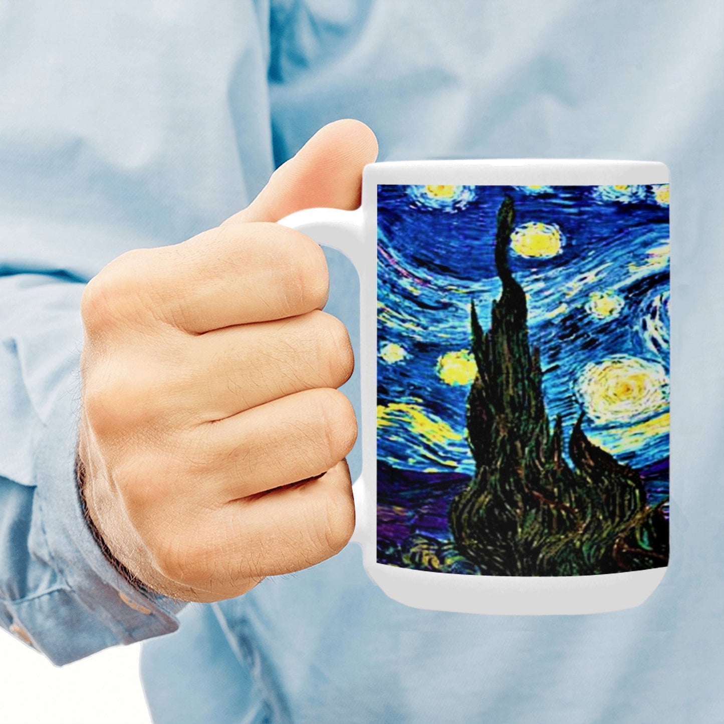 Starry Night 15 oz Ceramic Mug (Made in USA)