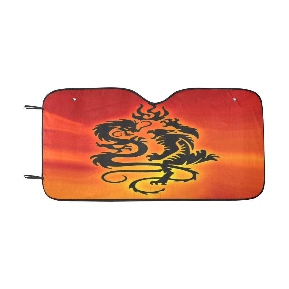 Tribal Tiger and Dragon Auto Sun Shade 55" x 29.53"