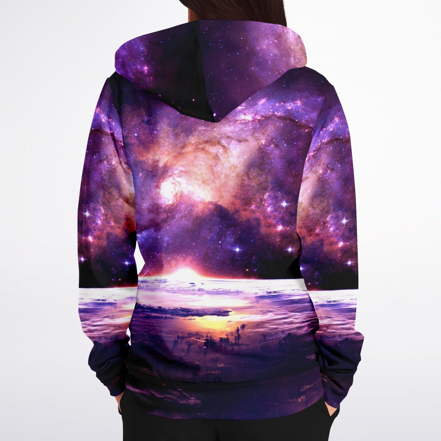 Purple Space Zip Up Hoodie