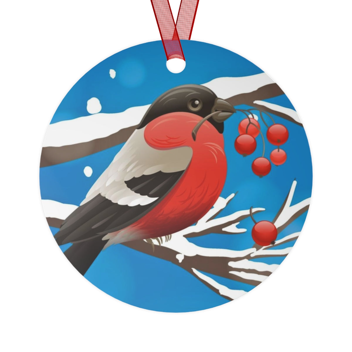 Christmas Birdy Metal Ornament