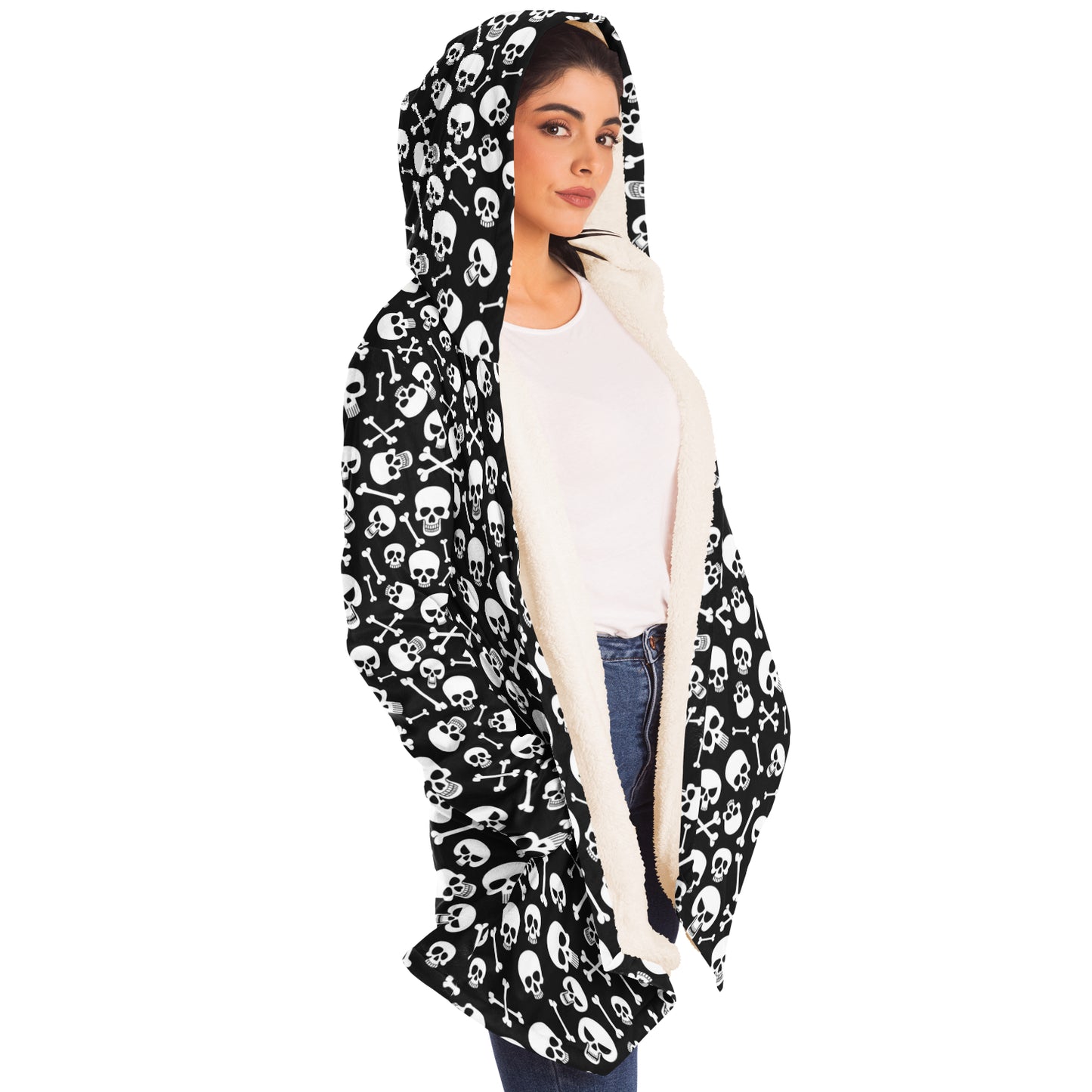 Skulls & Crossbones Hooded Cloak