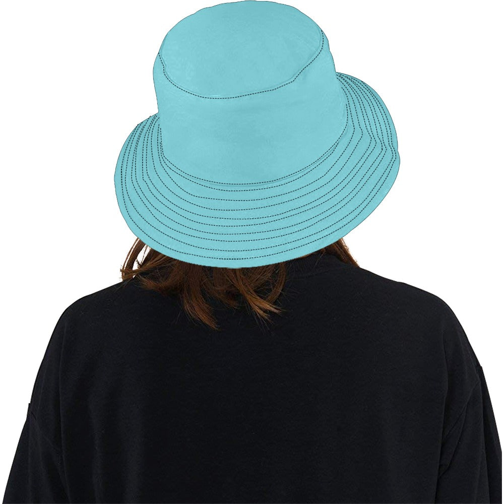 Llama Security Blue Printed Bucket Hat