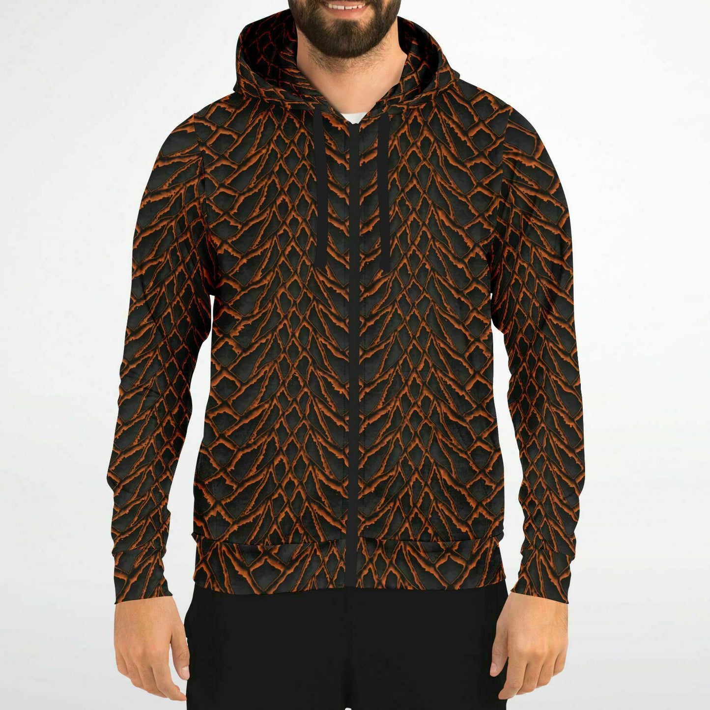 Molten Dragon Scale Zip Up Hoodie