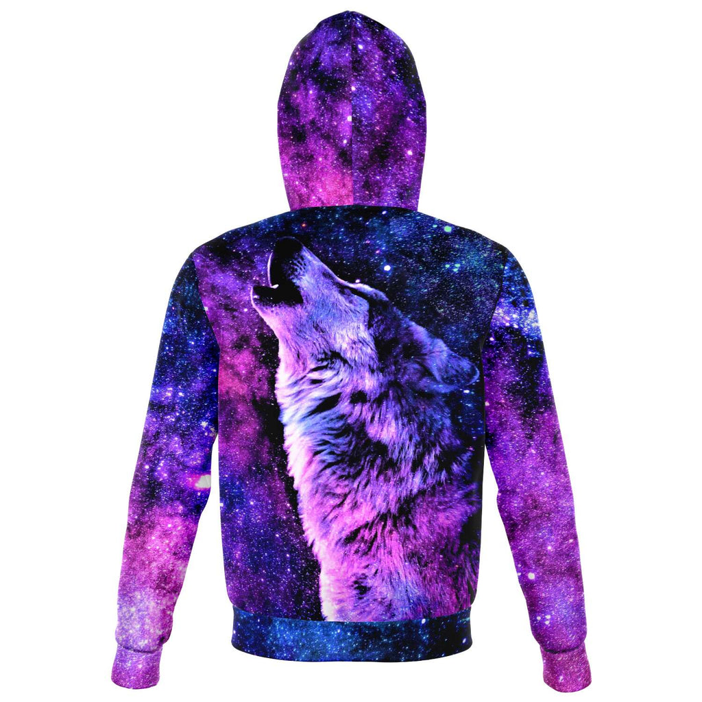 Wolf Nebula Zip Up Unisex Hoodie