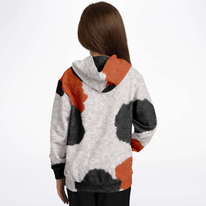 Calico Cat Fur Print Youth Pullover Hoodie