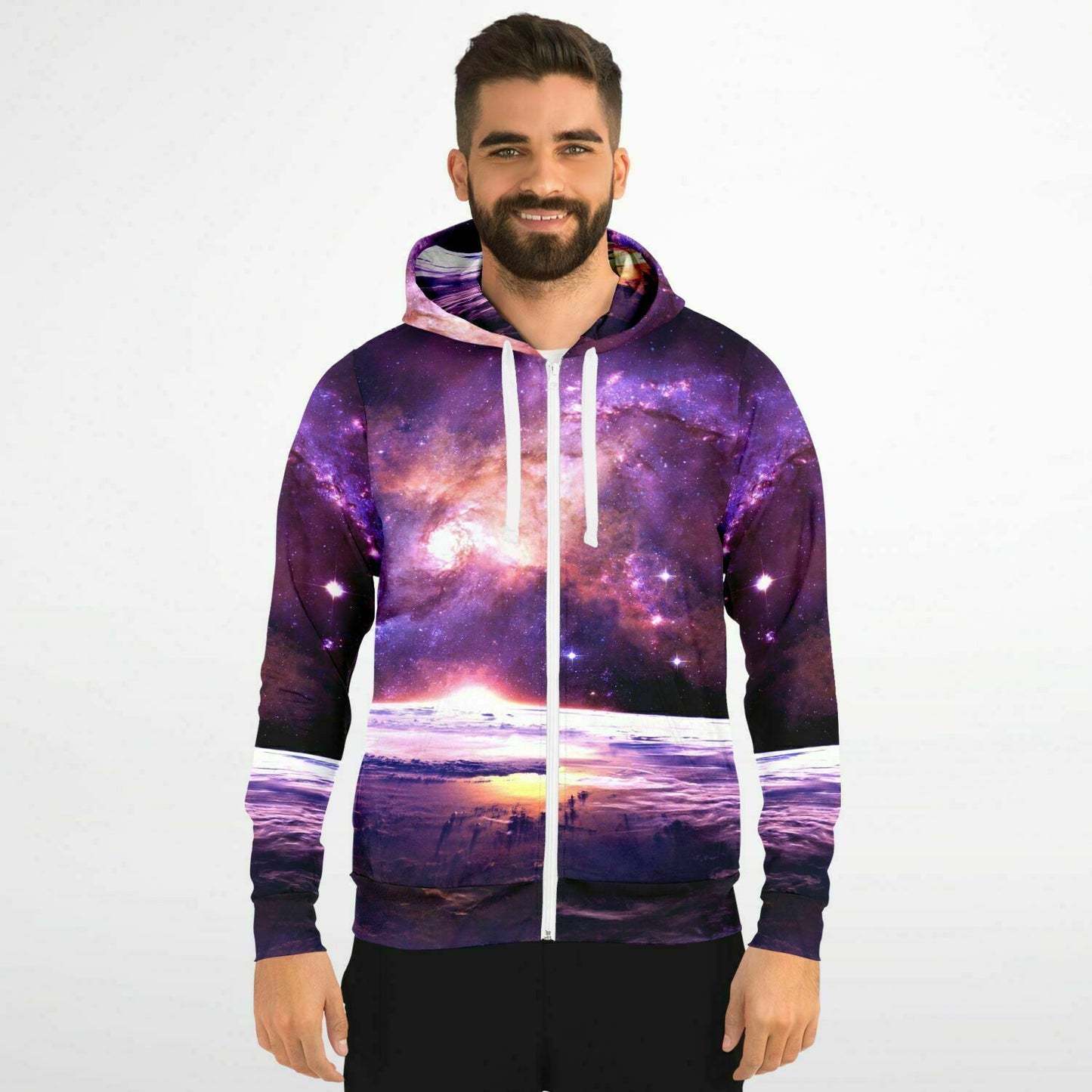 Purple Space Zip Up Hoodie