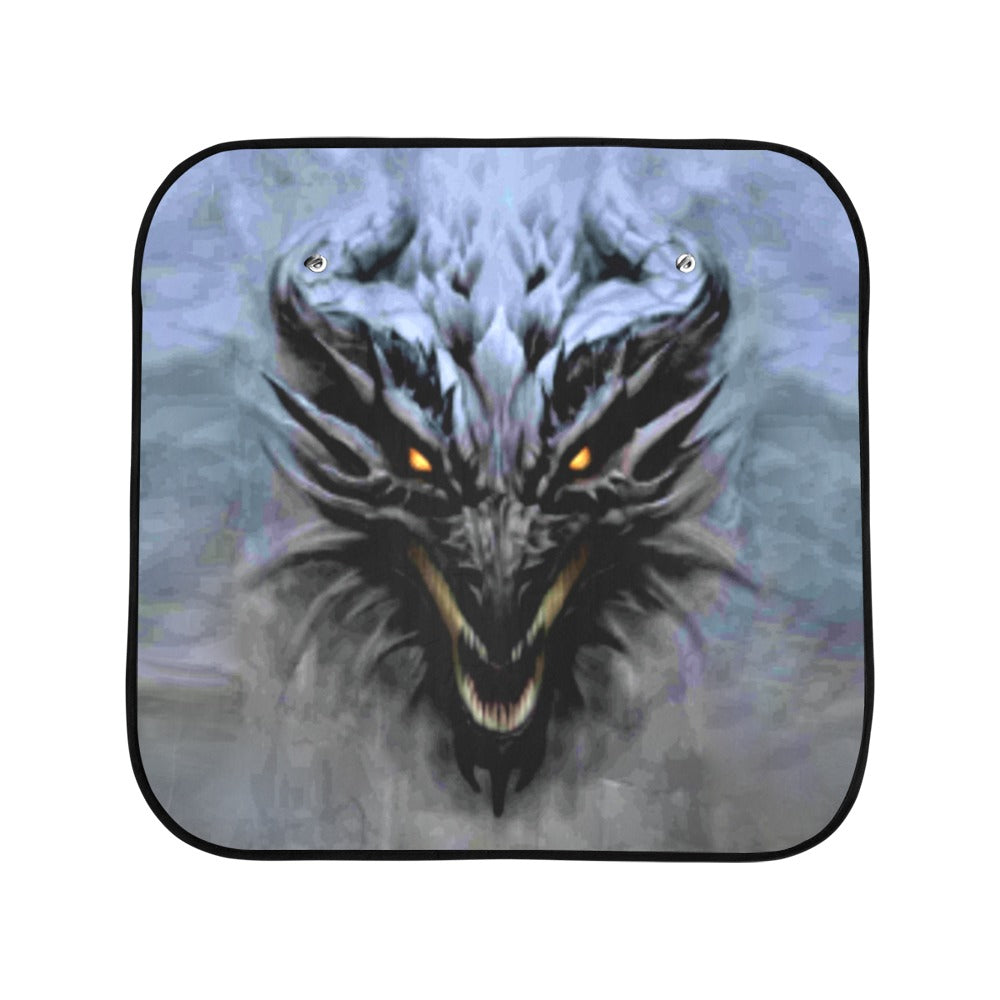 Shadow Dragon Car Sun Shade (28" x 28") (Small) (Two Pieces)