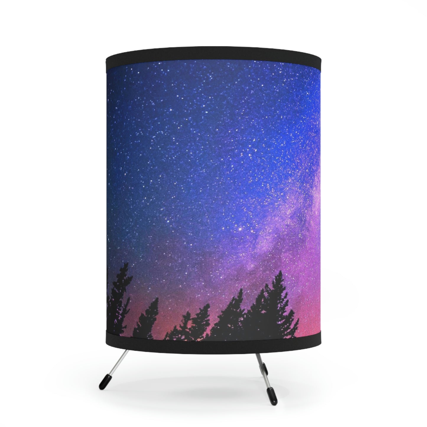 Vibrant Milky Way Printed Tripod Lamp